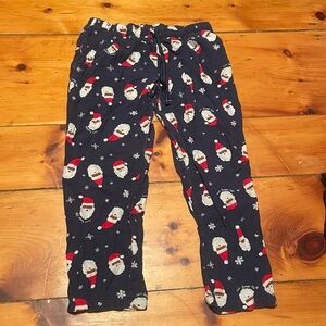 Festive Santa Print Pajama Pants
